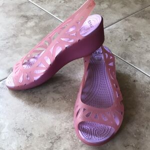 Crocs Adrina III Slingback Mini Wedge Jelly Sandals Women’s Size 7